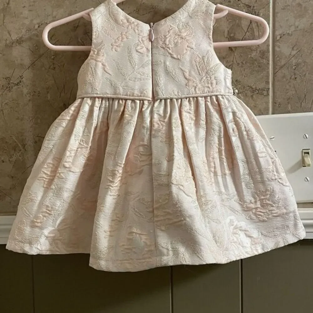 American Princess Pink Dress‎ Baby Girl Size 3M Faux Crystals And Pearls